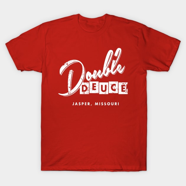 double deuce white T-Shirt by Regx Food Cosmic